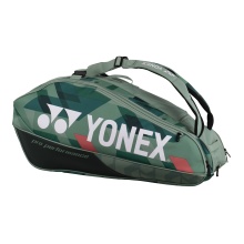 Yonex Racketbag Pro Racquet (Schlägertasche, 3 Hauptfächer, Thermofach) 2024 olivegrün 9er